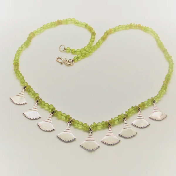 Colar Peridoto Leque